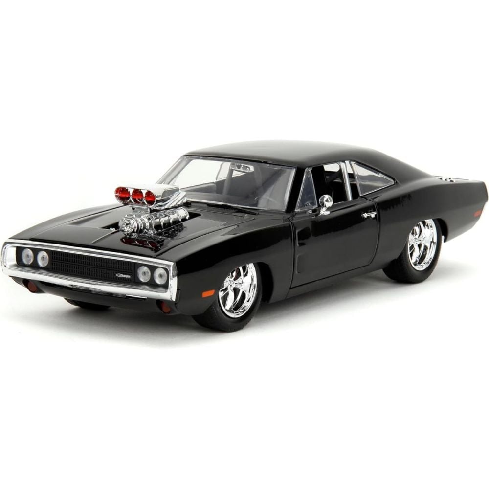 Set masina si figurina, Jada, Fast And Furious, Dodge Charger 1970 si Dominic Toretto.