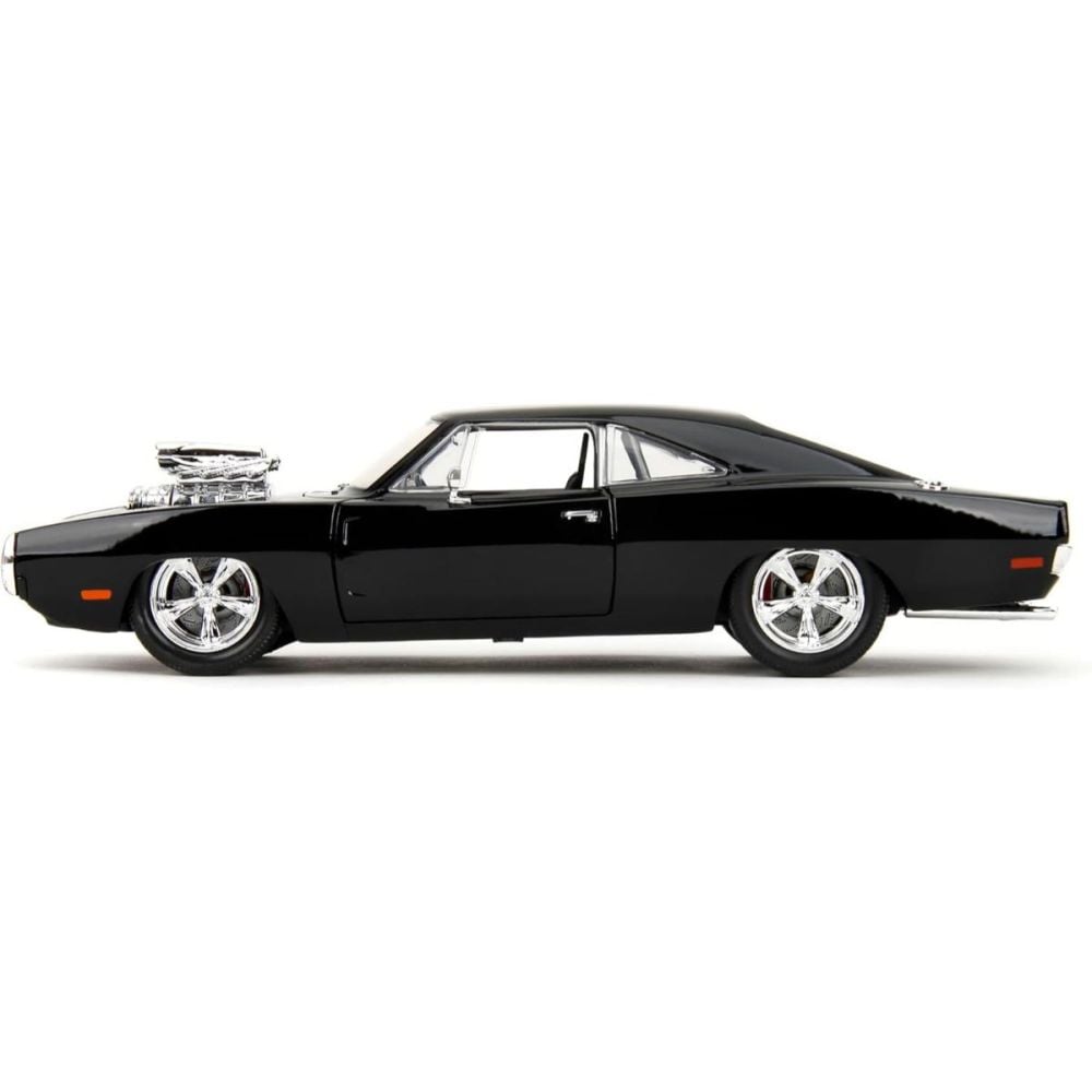 Set masina si figurina, Jada, Fast And Furious, Dodge Charger 1970 si Dominic Toretto.
