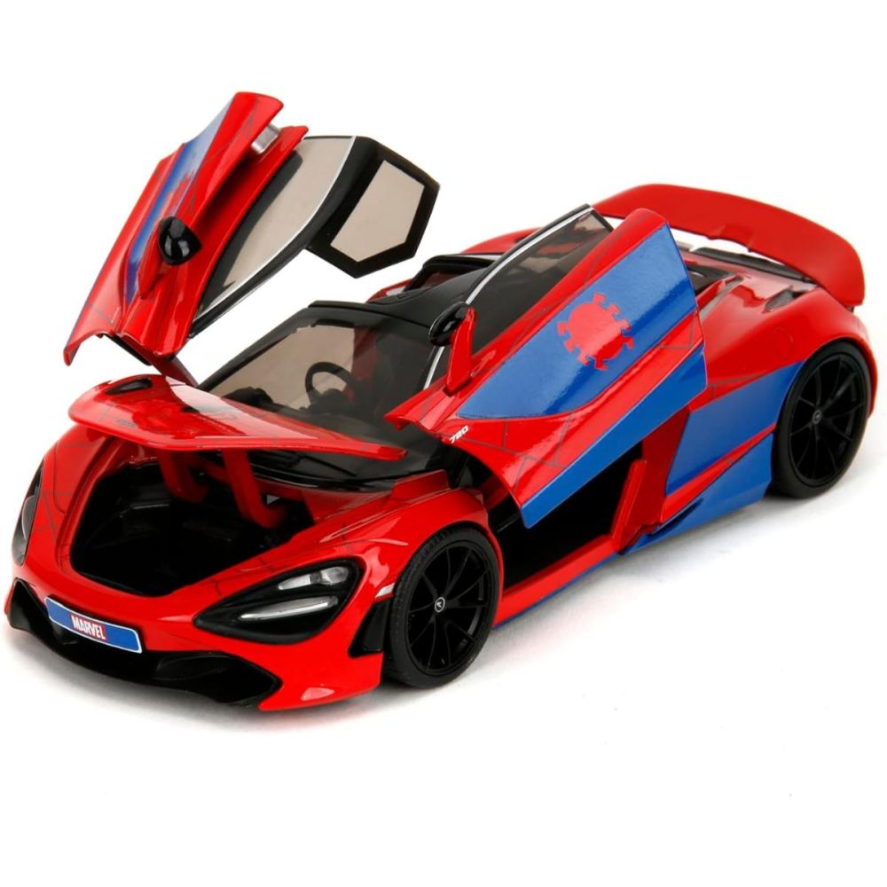 Set masina si figurina, Jada, Marvel, Mclaren 720S si Spider-Man