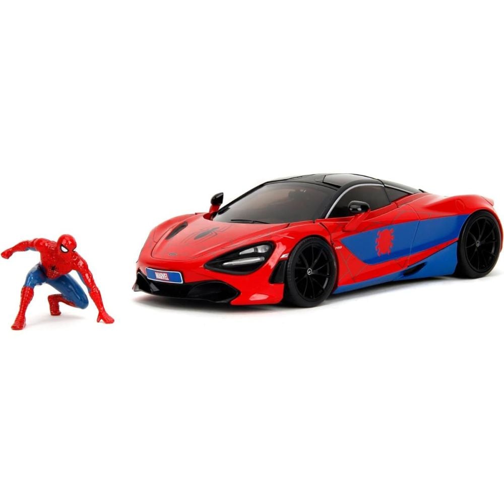 Set masina si figurina, Jada, Marvel, Mclaren 720S si Spider-Man
