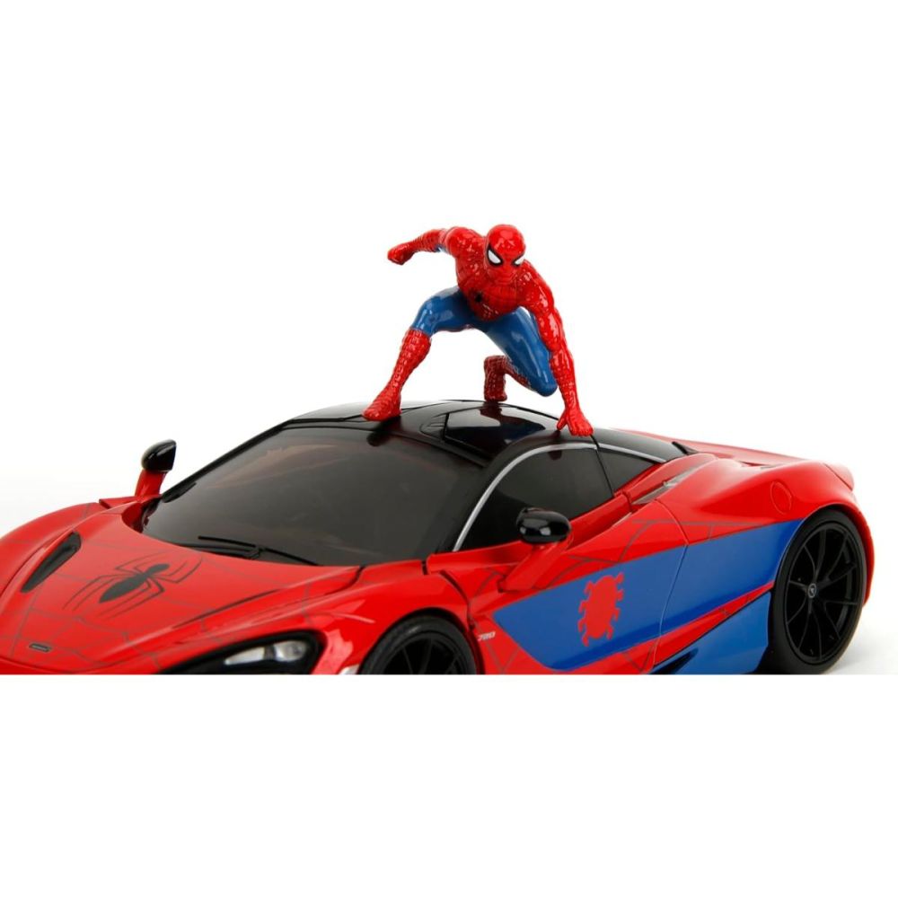 Set masina si figurina, Jada, Marvel, Mclaren 720S si Spider-Man
