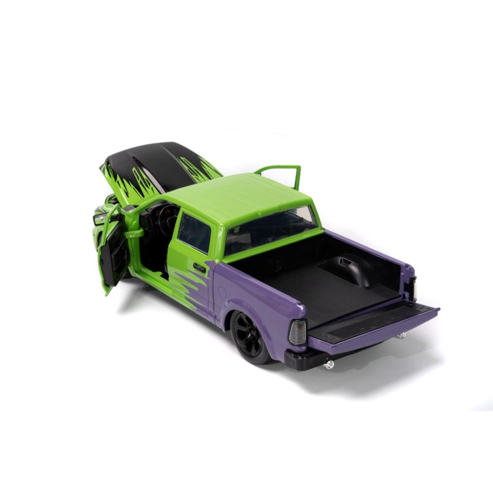 Masina din metal si figurina, Jada, Marvel, Hulk si 2014 Ram 1500, 1:24