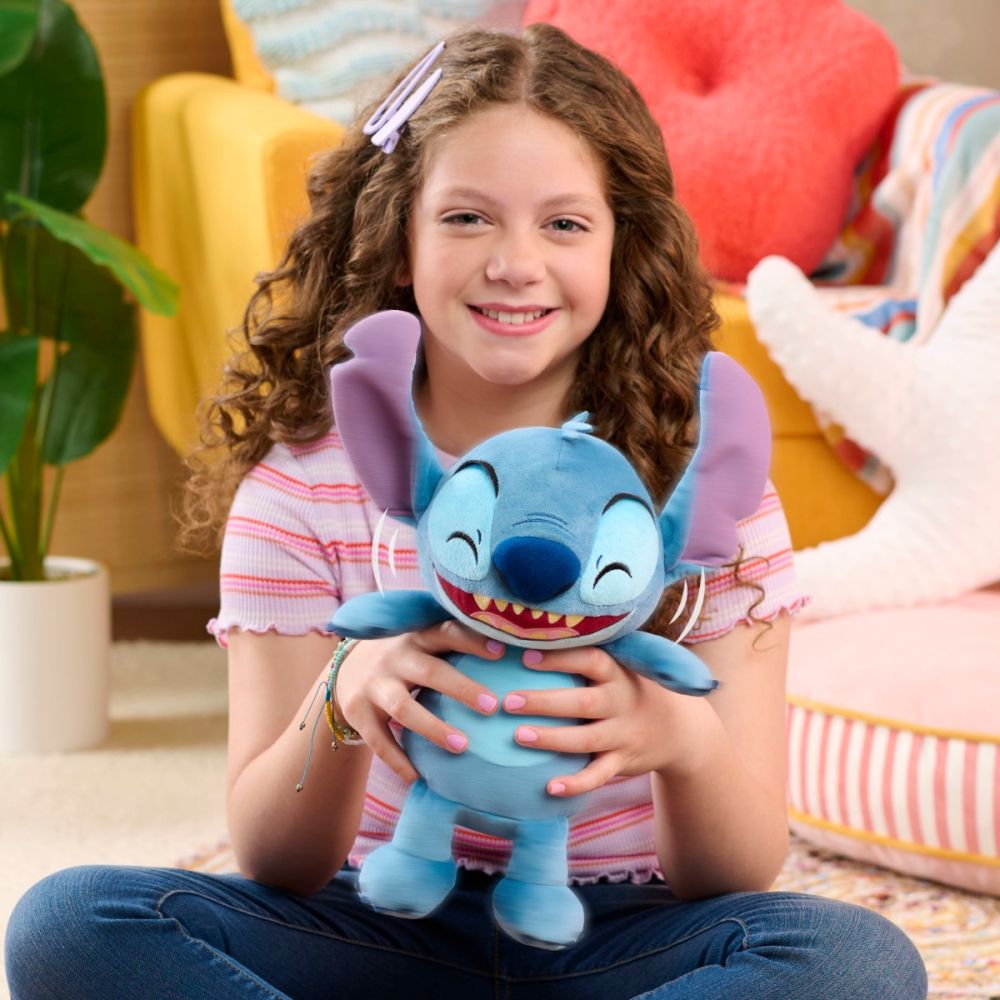 Jucarie de plus interactiva, Disney Stitch, Crack Me Up, 28 cm