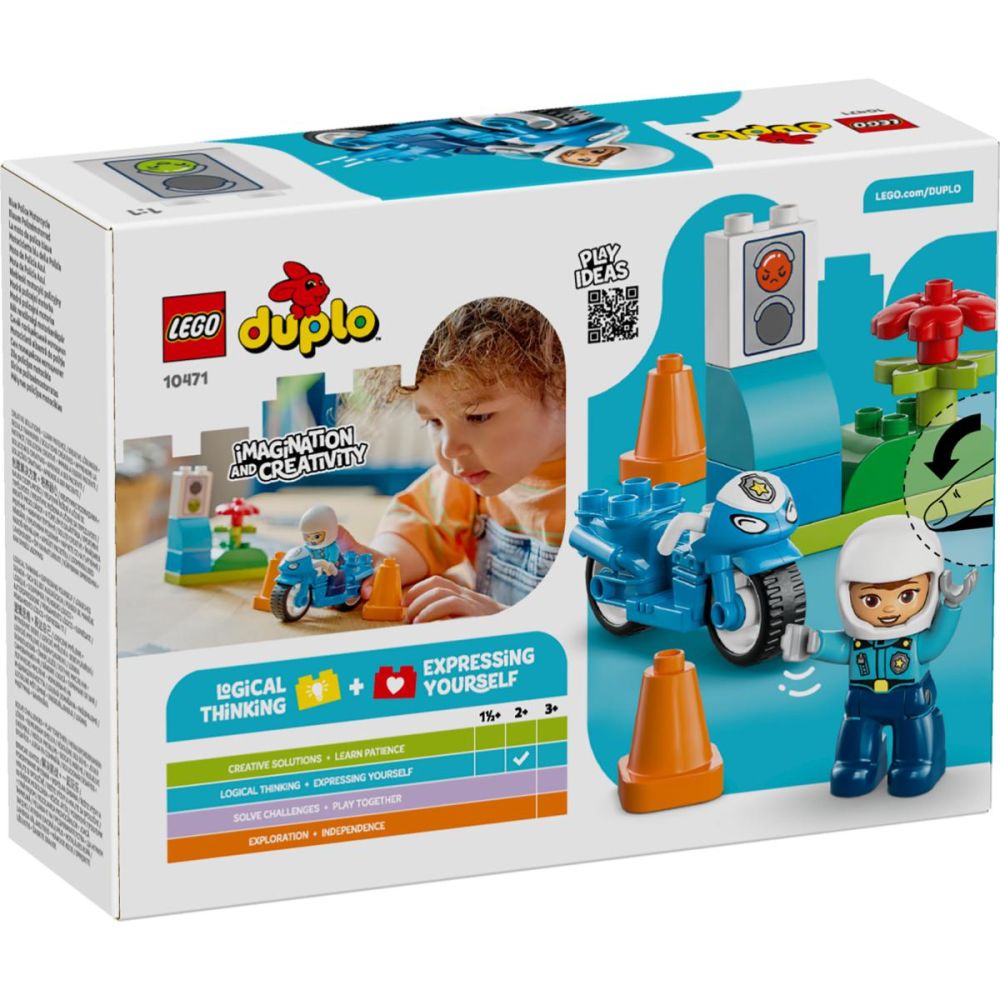 LEGO® DUPLO - Motocicleta albastra de politie (10471)