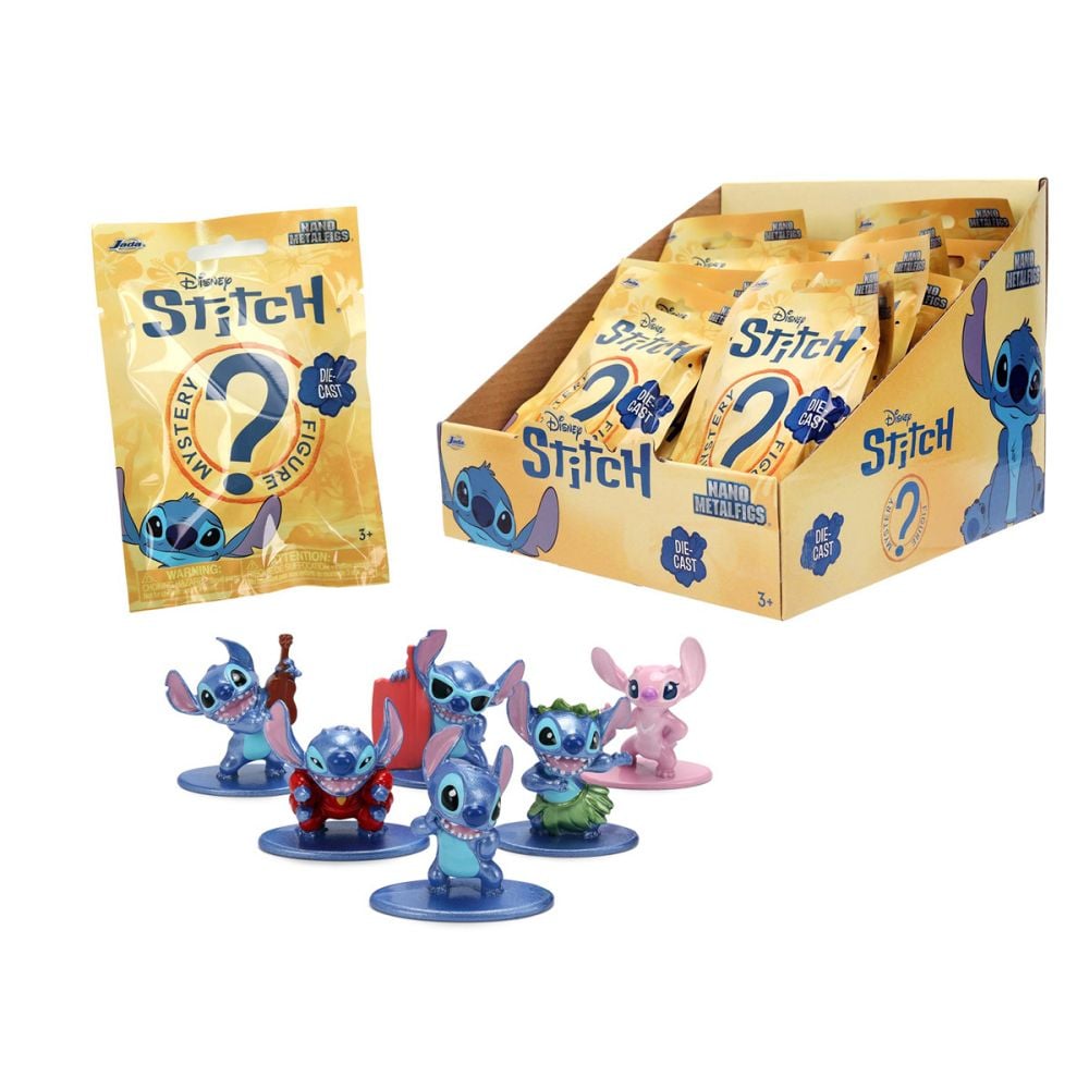 Figurina metalica surpriza, Jada, Nano Disney Stitch, 4 cm