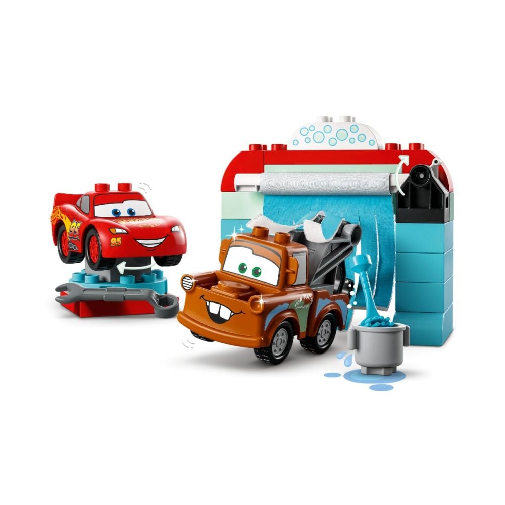 LEGO® DUPLO® - Masini de la Disney si Pixar distractie la spalatorie cu Fulger Mcqueen si Bucsa (10996)