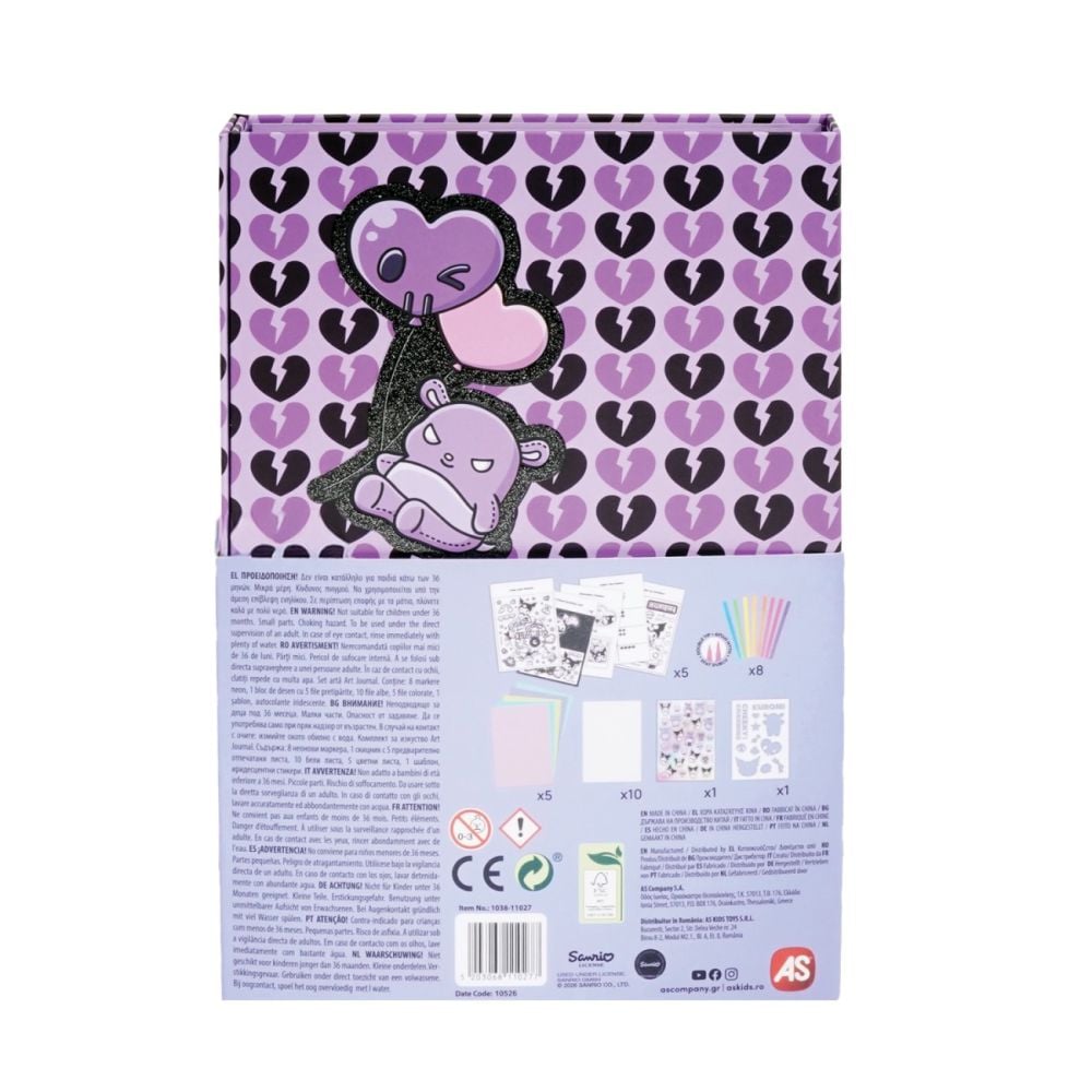 Set jurnal si markere neon, Happi Hobbi, Kuromi