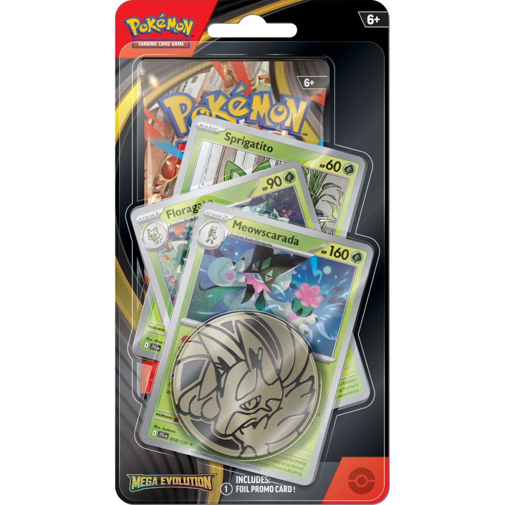 Set carti de joc Pokemon TCG, Mega Evolution 01 Premium Checklane