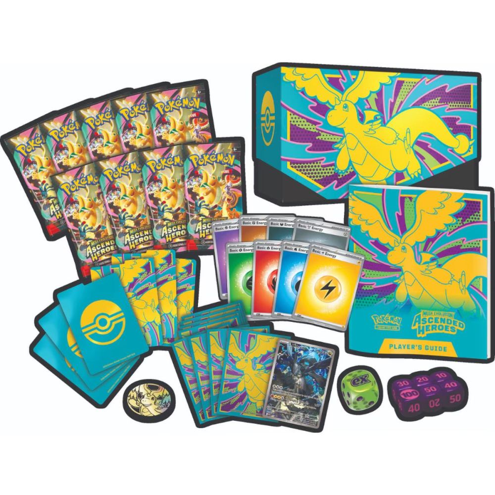 Set cartonase, Pokemon TCG, Mega Evolution, Ascended Heroes, Elite