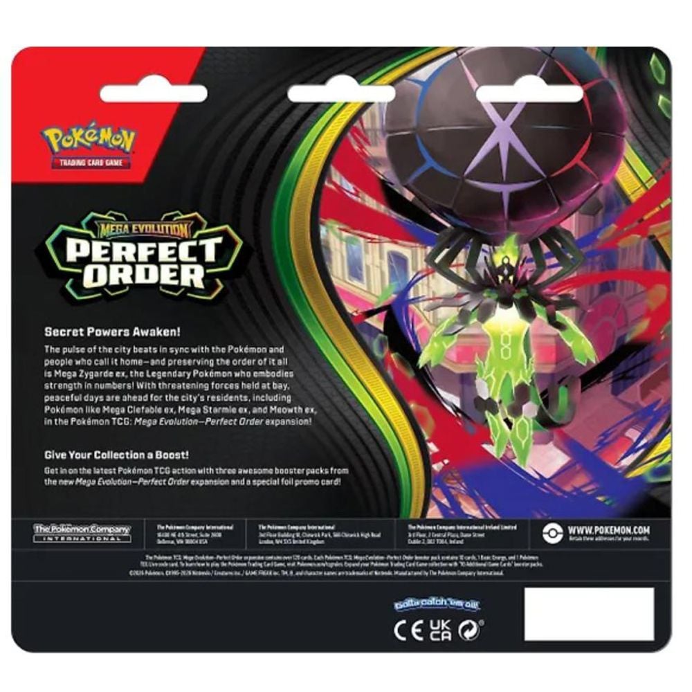 Set carti de joc, Pokemon TCG, Perfect Order, 3 Blister Booster