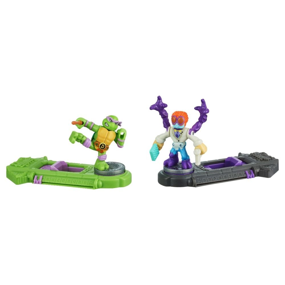 Set 2 figurine Testoasele Ninja, Akedo, Donatello Vs Baxter Stockman, S1