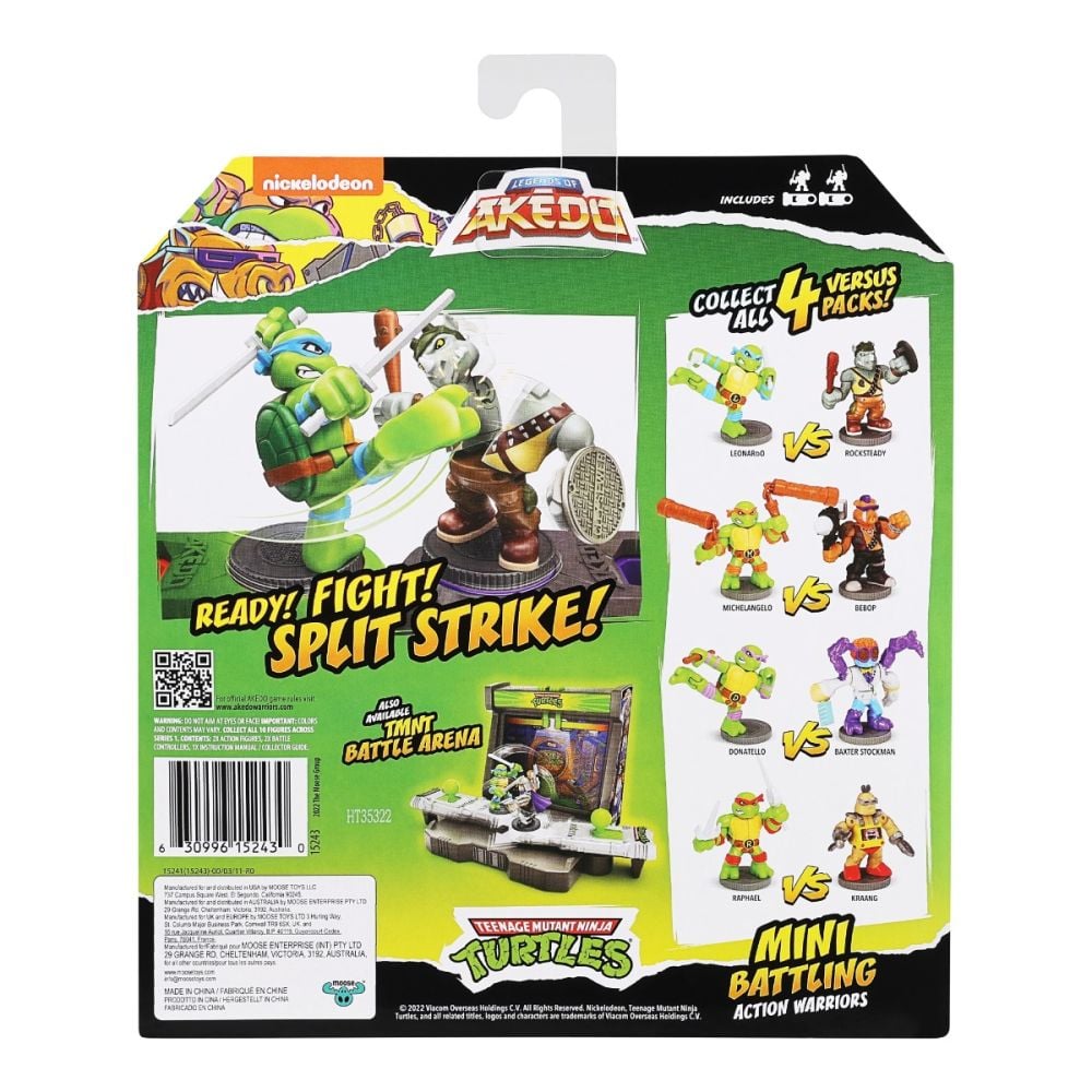 Set 2 figurine Testoasele Ninja, Akedo, Michelangelo Vs Bebop, S1
