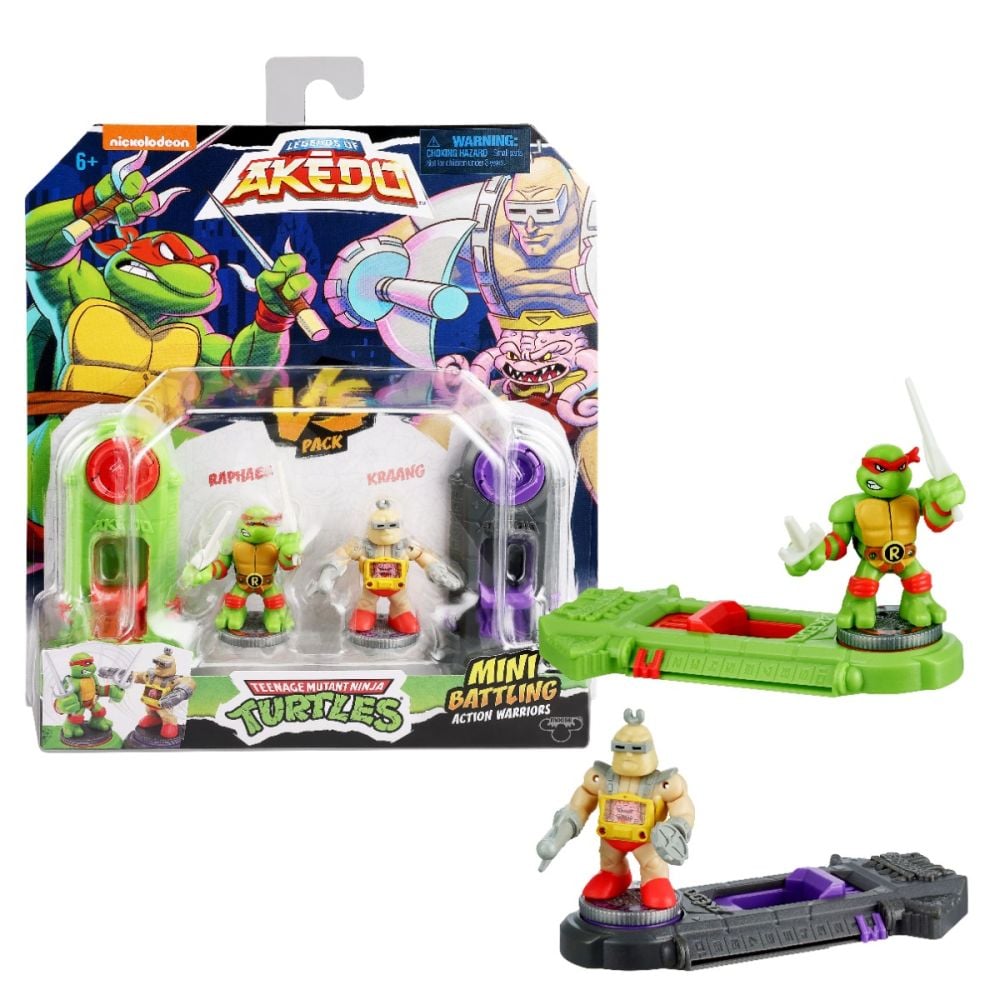Set 2 figurine Testoasele Ninja, Akedo, Raphael Vs Kraang, S1 | Noriel
