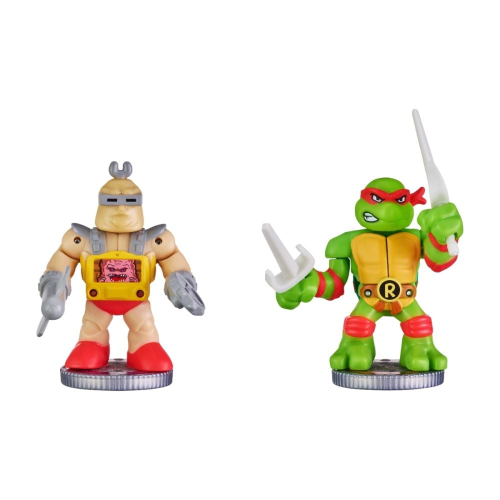 Set 2 figurine Testoasele Ninja, Akedo, Raphael Vs Kraang, S1