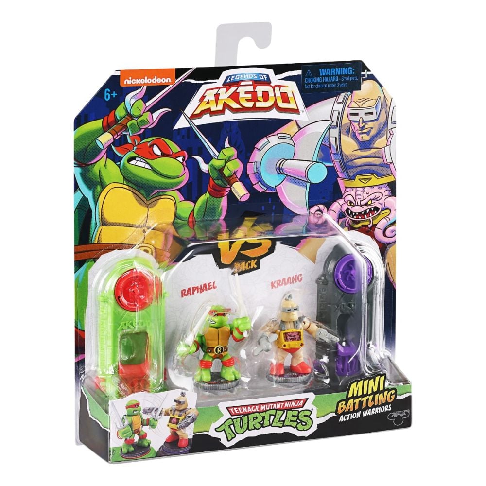 Set 2 figurine Testoasele Ninja, Akedo, Raphael Vs Kraang, S1