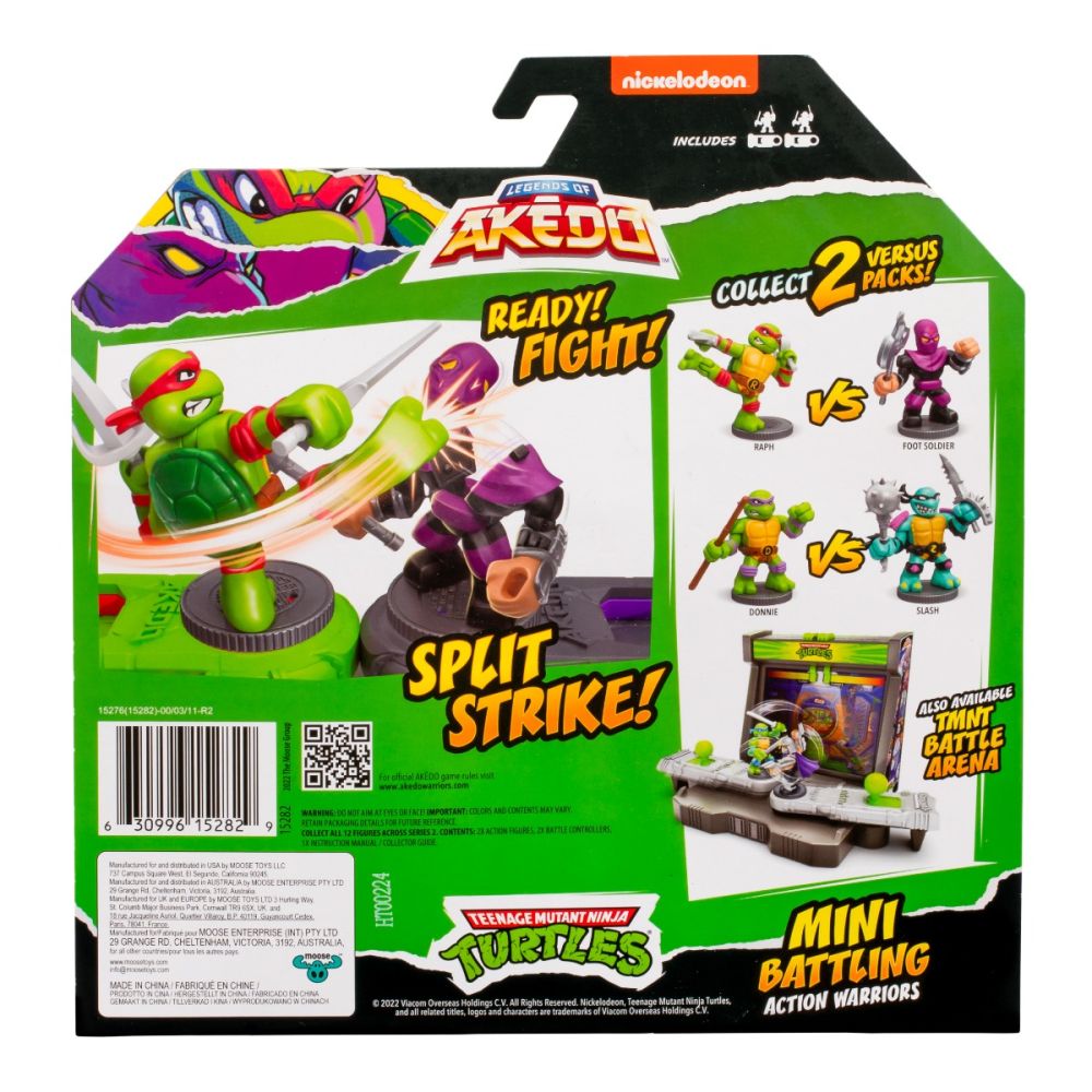 Set 2 figurine, Akedo, Testoasele Ninja, Raph Vs Foot Soldier, S3