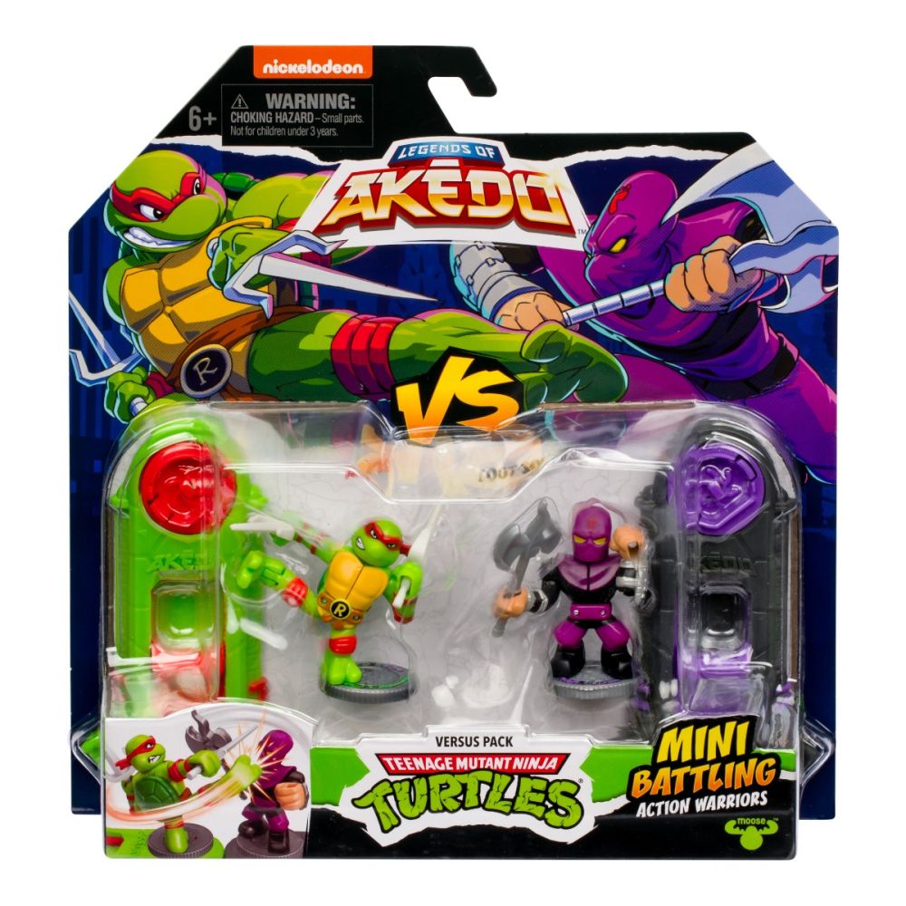 Set 2 figurine, Akedo, Testoasele Ninja, Raph Vs Foot Soldier, S3