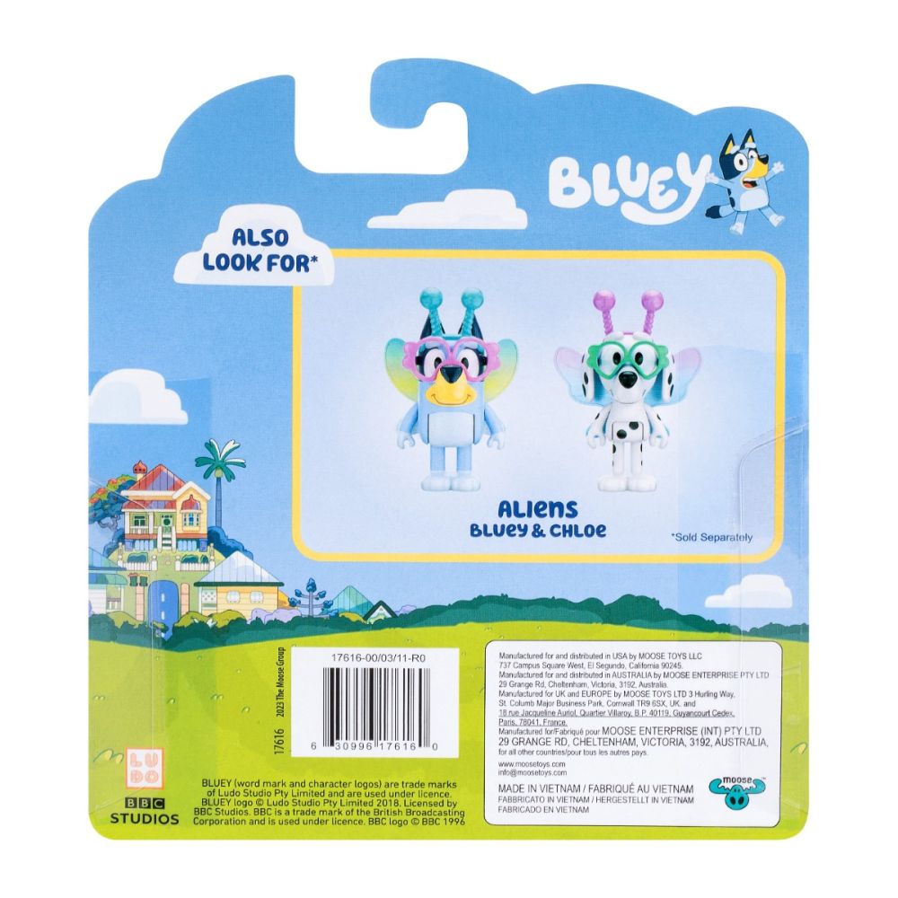 Set 2 figurine, Bluey si Chloe, Aliens