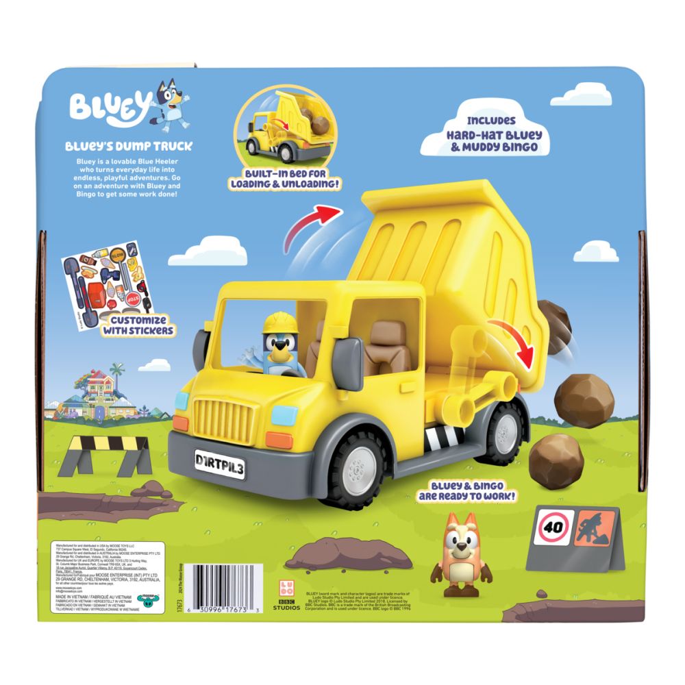 Set 2 figurine si basculanta, Bluey, Dump Truck