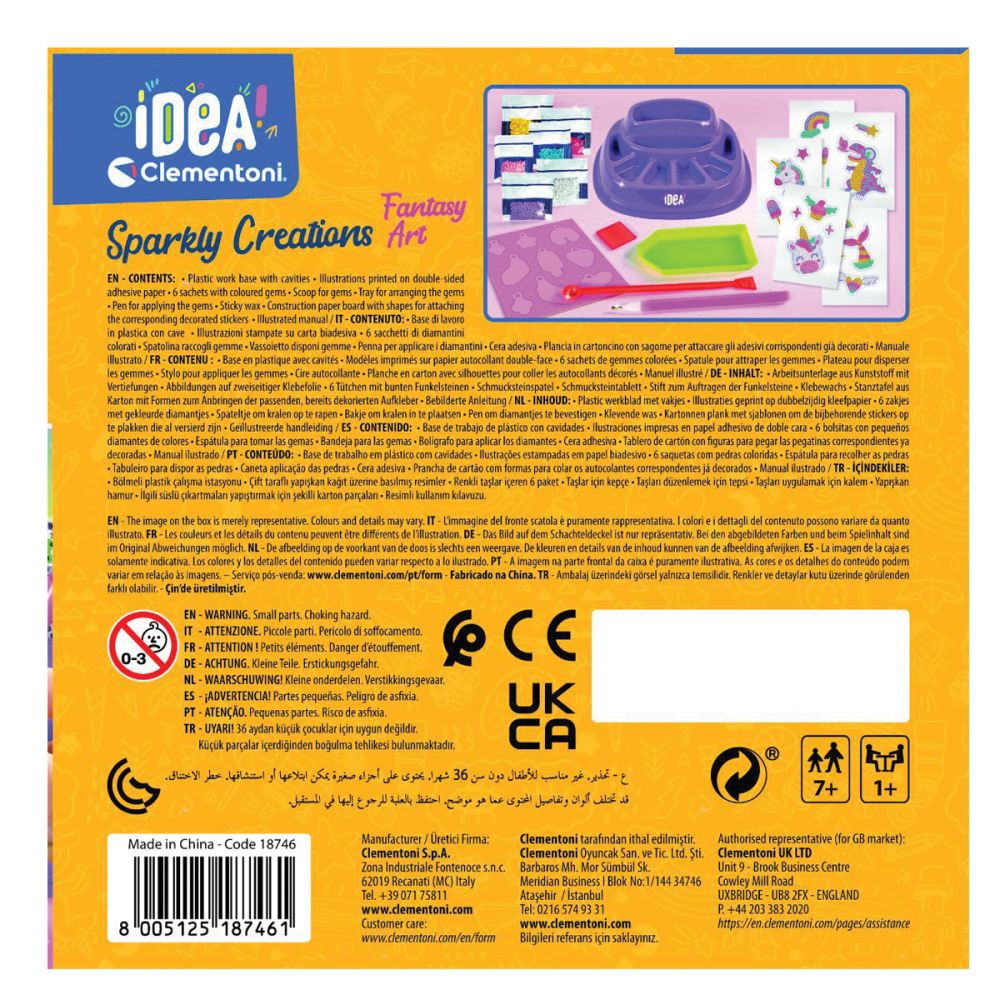 Set de joaca creativ, Clementoni, Idea, Sparkly Creations, Fantasy Art
