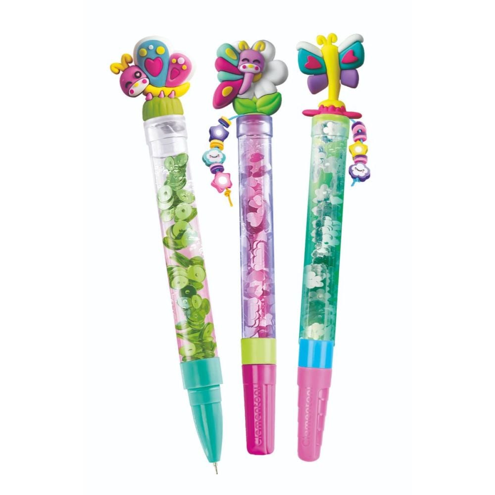 Set de creat 3 pixuri, Clementoni Idea, Wonderful Butterflies