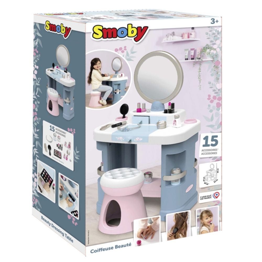Masuta de machiaj,  Smoby, My Beauty Dressing, 15 accesorii