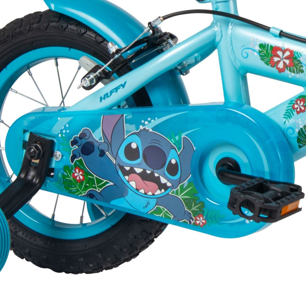 Bicicleta cu roti ajutatoare, Huffy, Disney Stitch, 12 inch, Blue