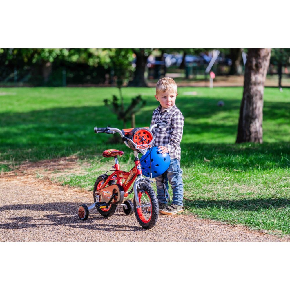 Bicicleta cu roti ajutatoare, Huffy, Disney Cars, 12 inch