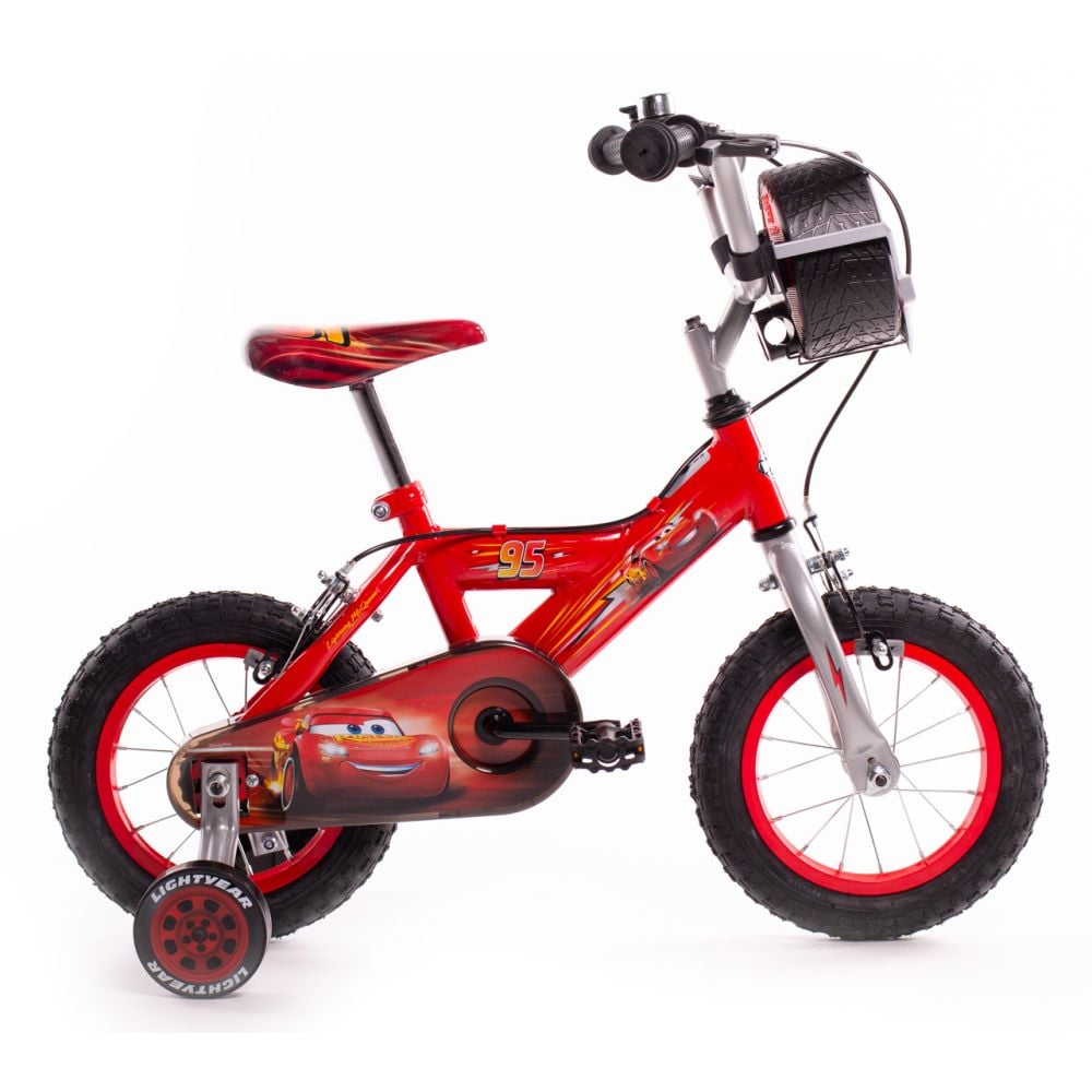 Bicicleta cu roti ajutatoare, Huffy, Disney Cars, 12 inch