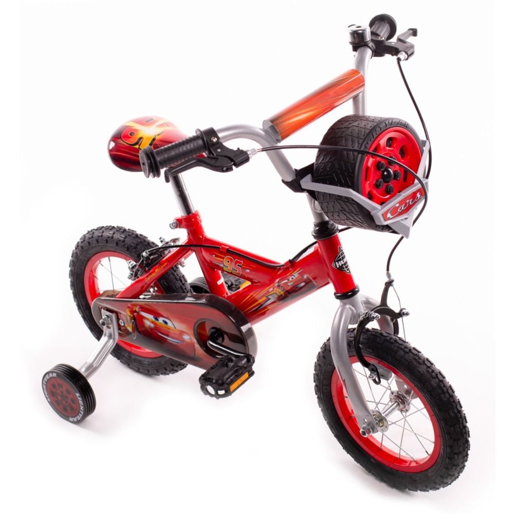 Bicicleta cu roti ajutatoare, Huffy, Disney Cars, 12 inch