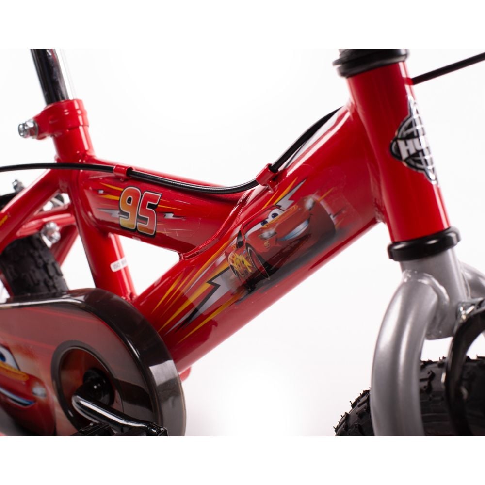 Bicicleta cu roti ajutatoare, Huffy, Disney Cars, 12 inch