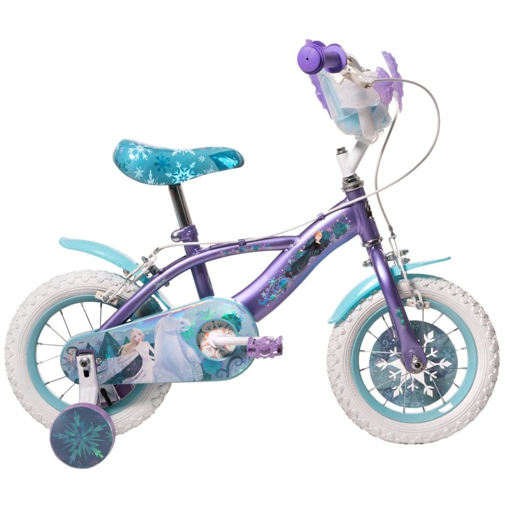 Bicicleta cu roti ajutatoare, Huffy, Disney Frozen, 12 inch, Mov