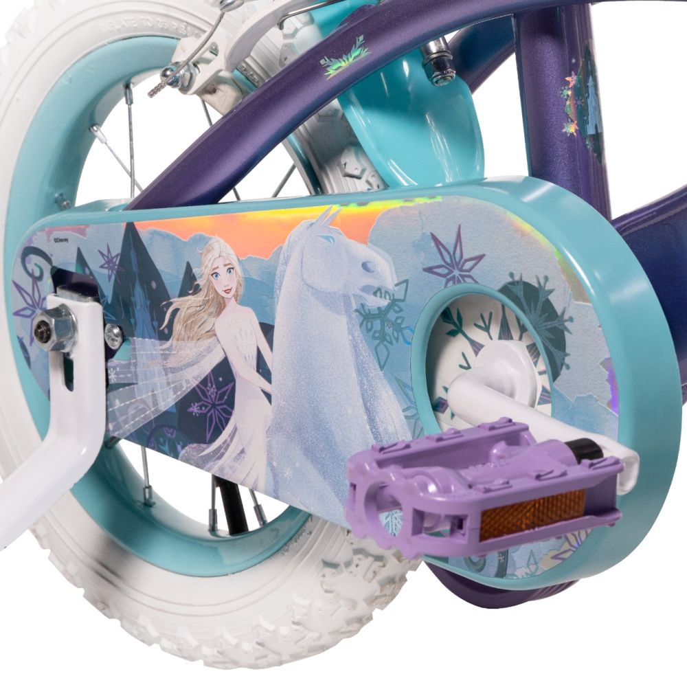 Bicicleta cu roti ajutatoare, Huffy, Disney Frozen, 12 inch, Mov