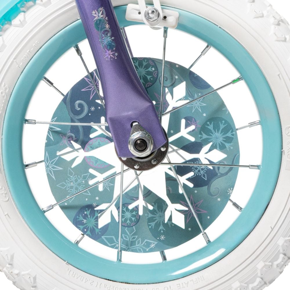 Bicicleta cu roti ajutatoare, Huffy, Disney Frozen, 12 inch, Mov