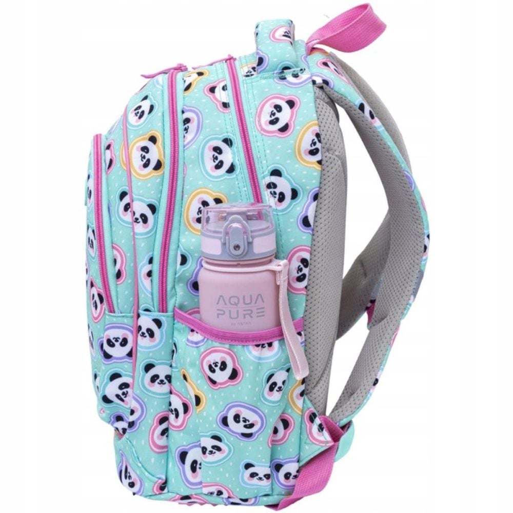 Ghiozdan cu 3 compartimente, AstraBag, Panda