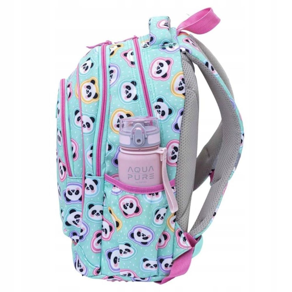 Ghiozdan cu 3 compartimente, AstraBag, Panda