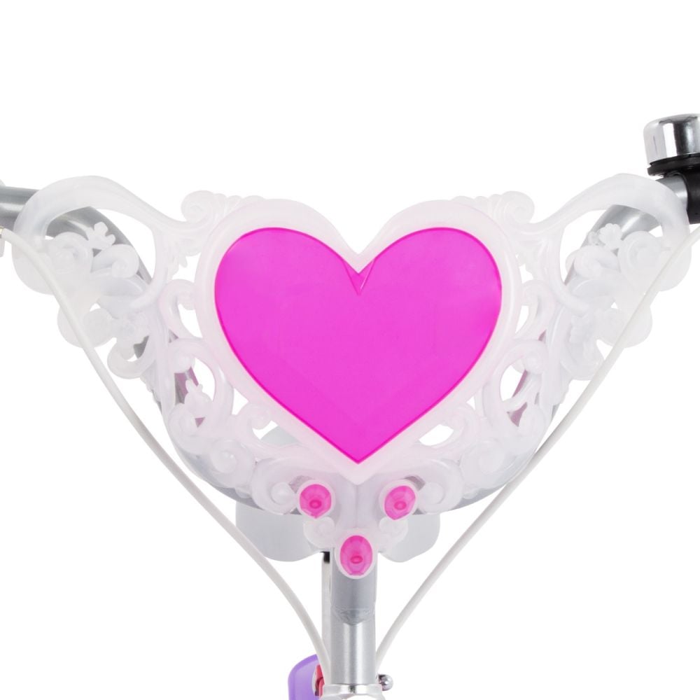 Bicicleta cu roti ajutatoare, Huffy, Disney Princess, 14 inch, Roz