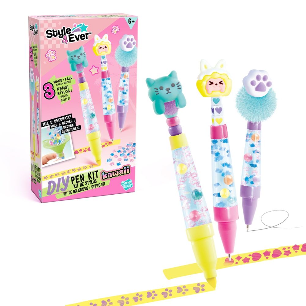 Set de creat 3 pixuri, Style 4 Ever, Kawaii