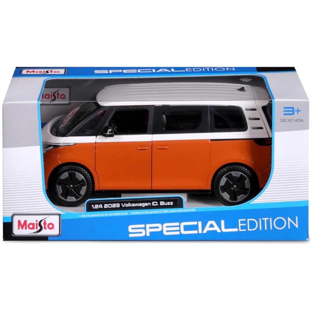 Masinuta metalica, Maisto, Volkswagen ID Buzz, Portocaliu, 1:24