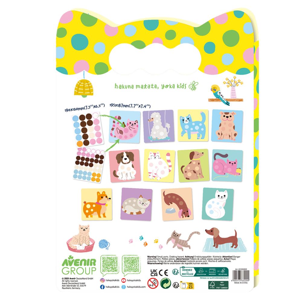 Set creativ dezlipeste, lipeste, joaca-te, Avenir, Dots4Fun, Animale de companie