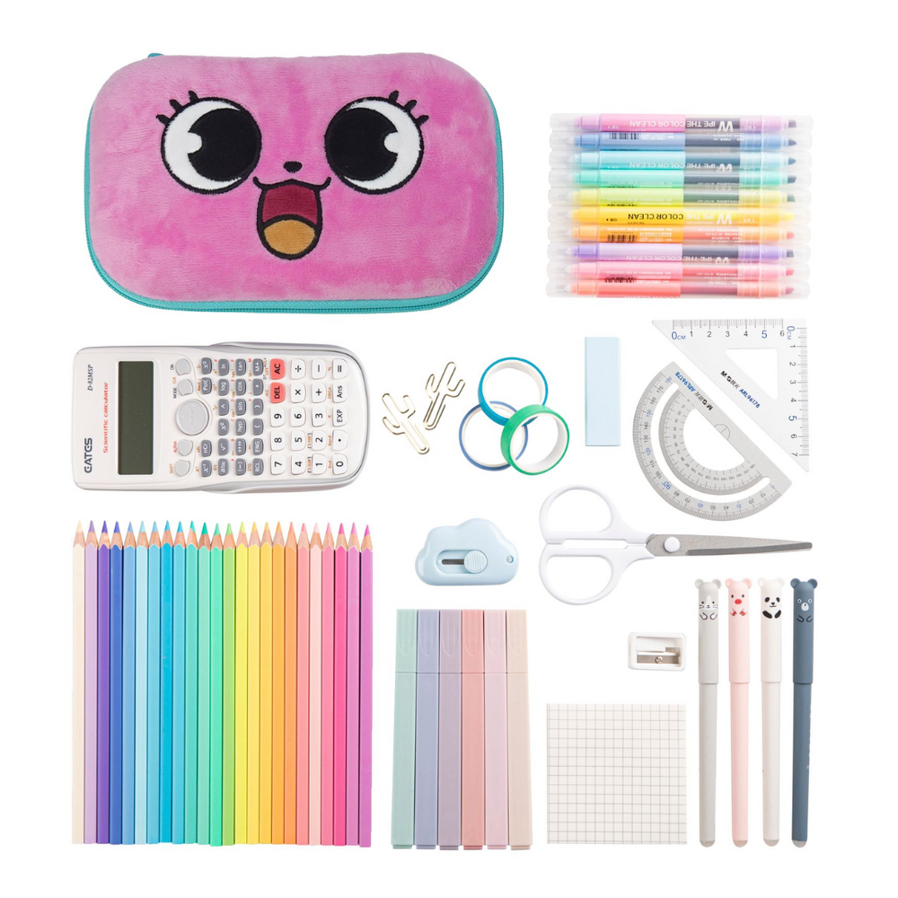 Penar cu fermoar, Zipit, Fur Creature Box, Pink