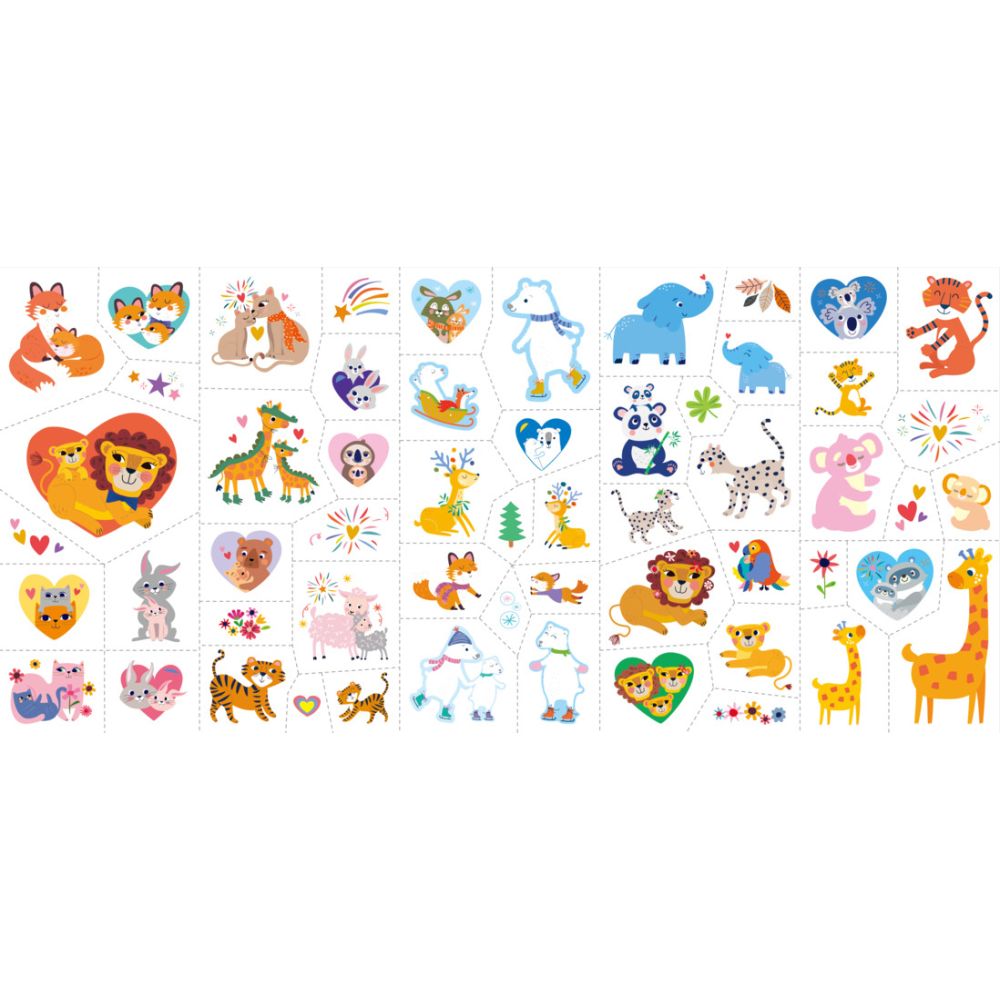 Set stickere si tatuaje pentru fata, Avenir, Animale