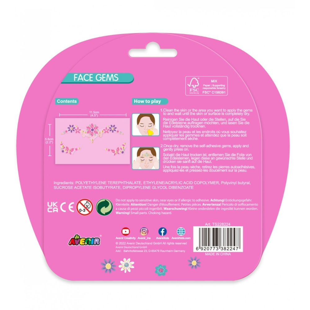 Pietre stralucitoare pentru fata, Avenir, Face Gems, Flori