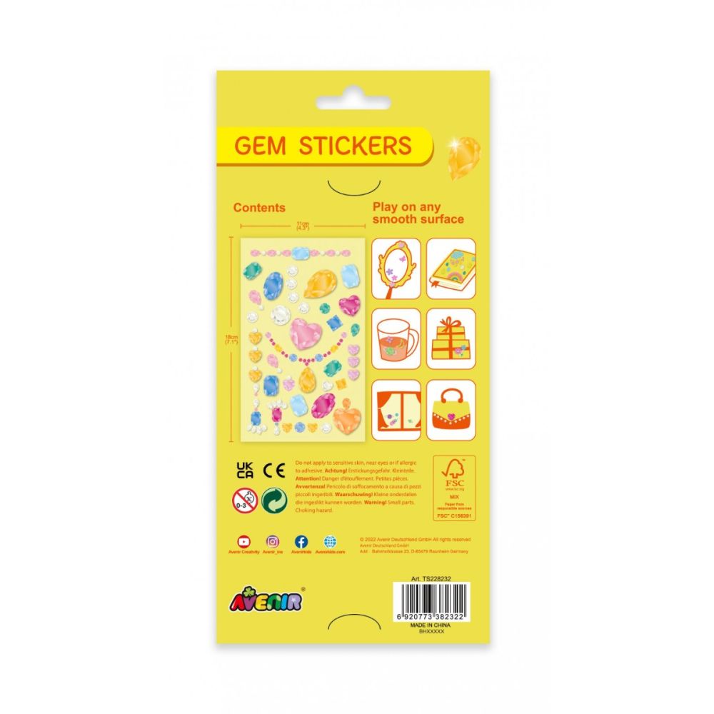 Set abtibilduri, Avenir, Gem Stickers, Jewelry