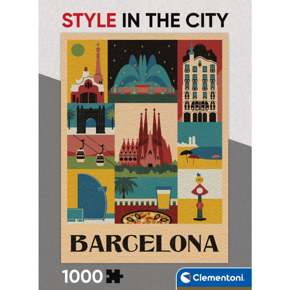 Puzzle Clementoni, Style in the City Barcelona, 1000 piese