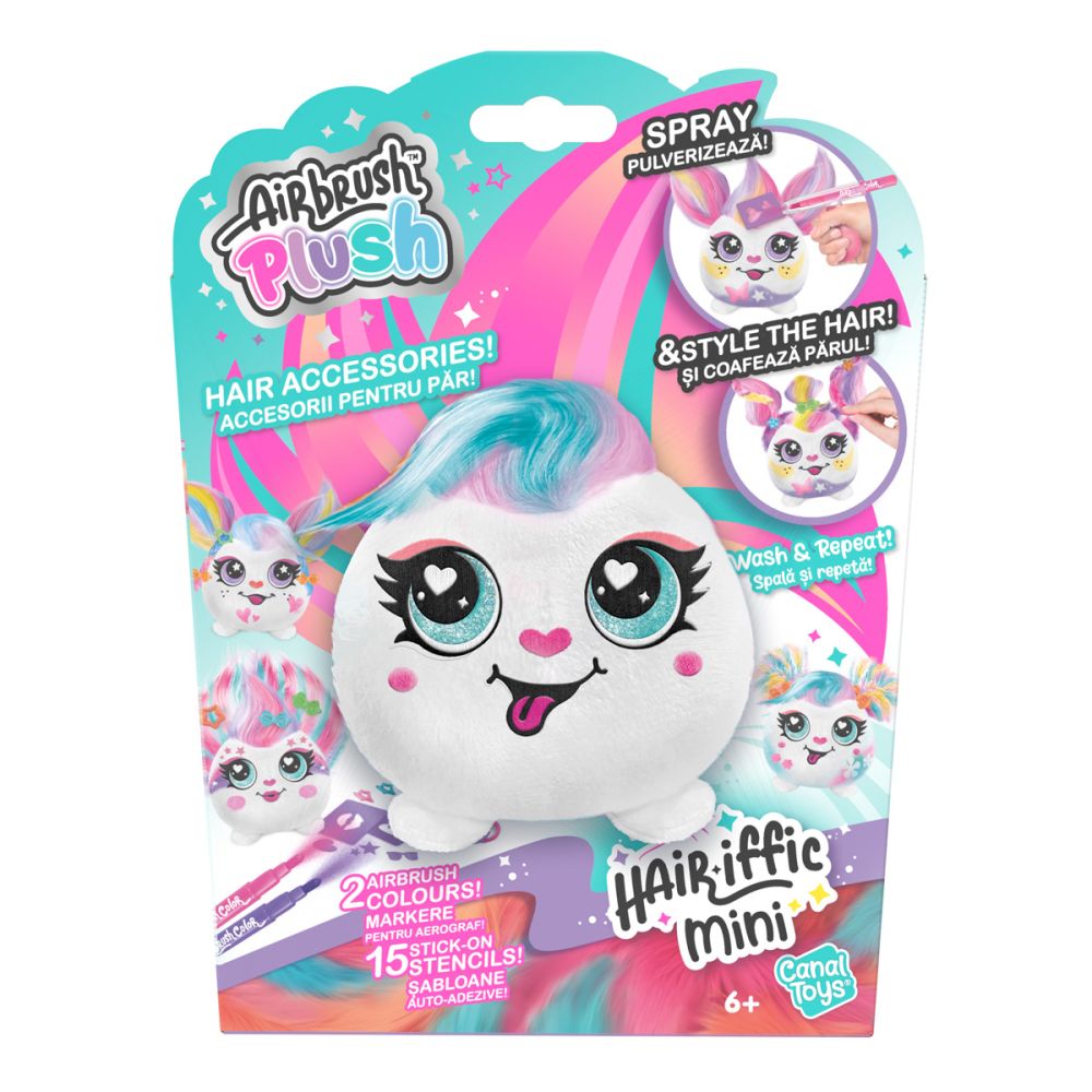 Jucarie de plus de colorat, Airbrush Plush, Mini Hair-iffic | Noriel