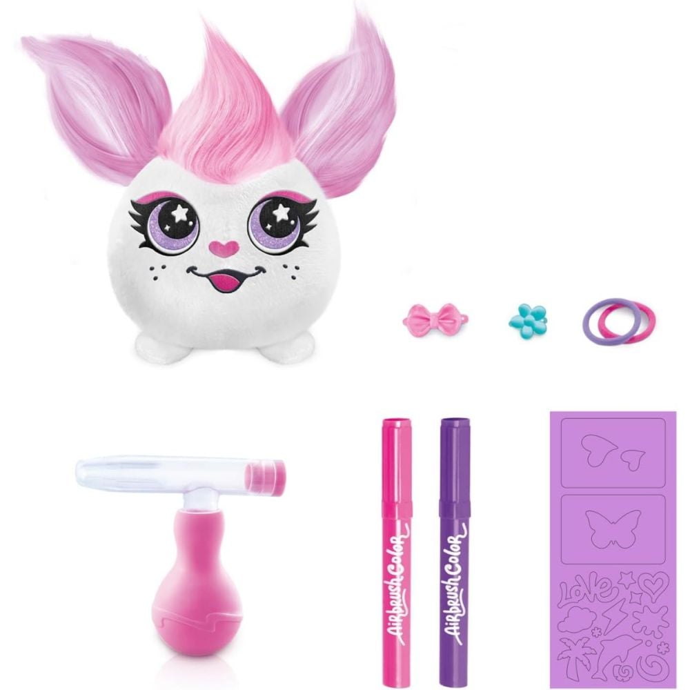 Jucarie de plus de colorat, Airbrush Plush, Mini Hair-iffic | Noriel