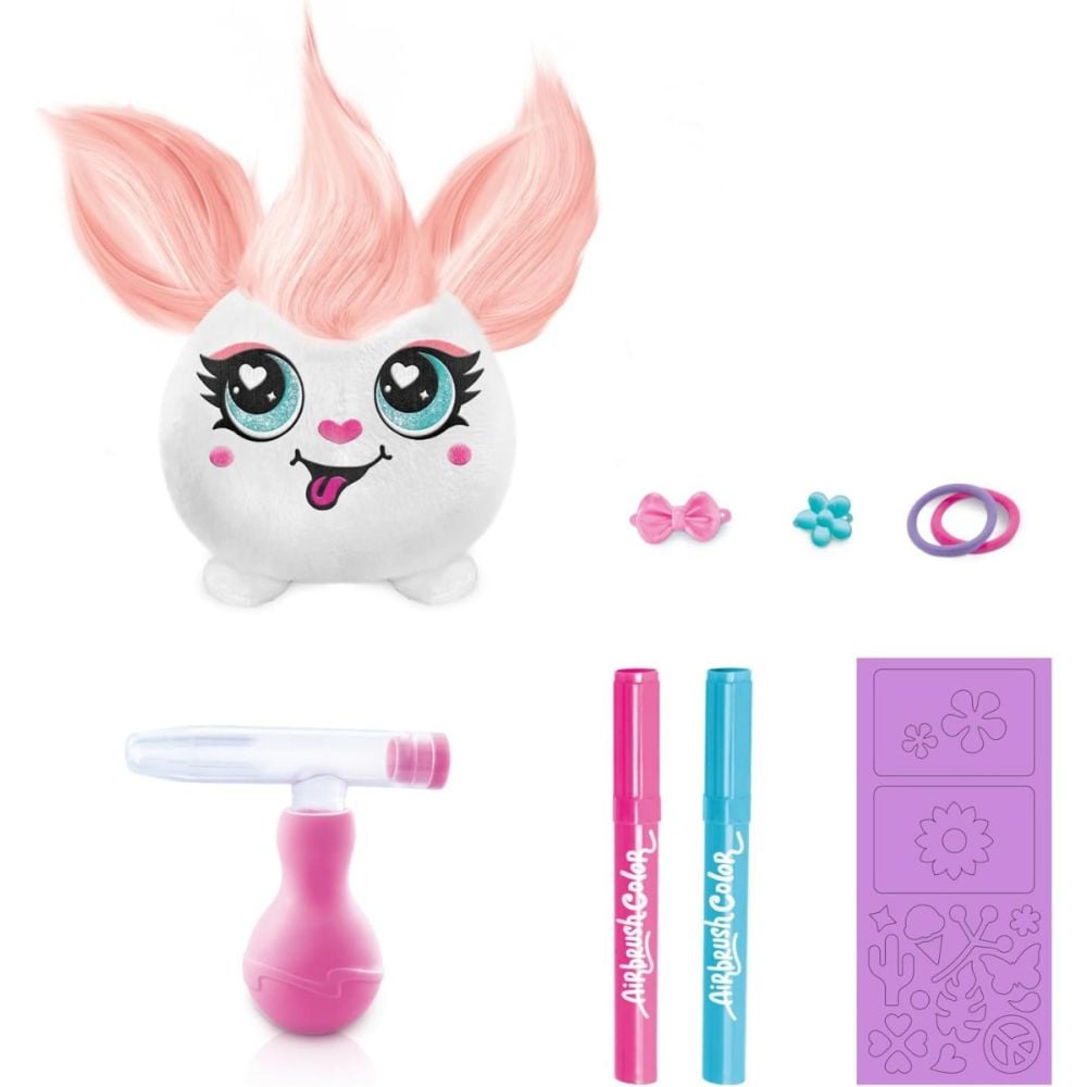 Jucarie de plus de colorat, Airbrush Plush, Mini Hair-iffic | Noriel
