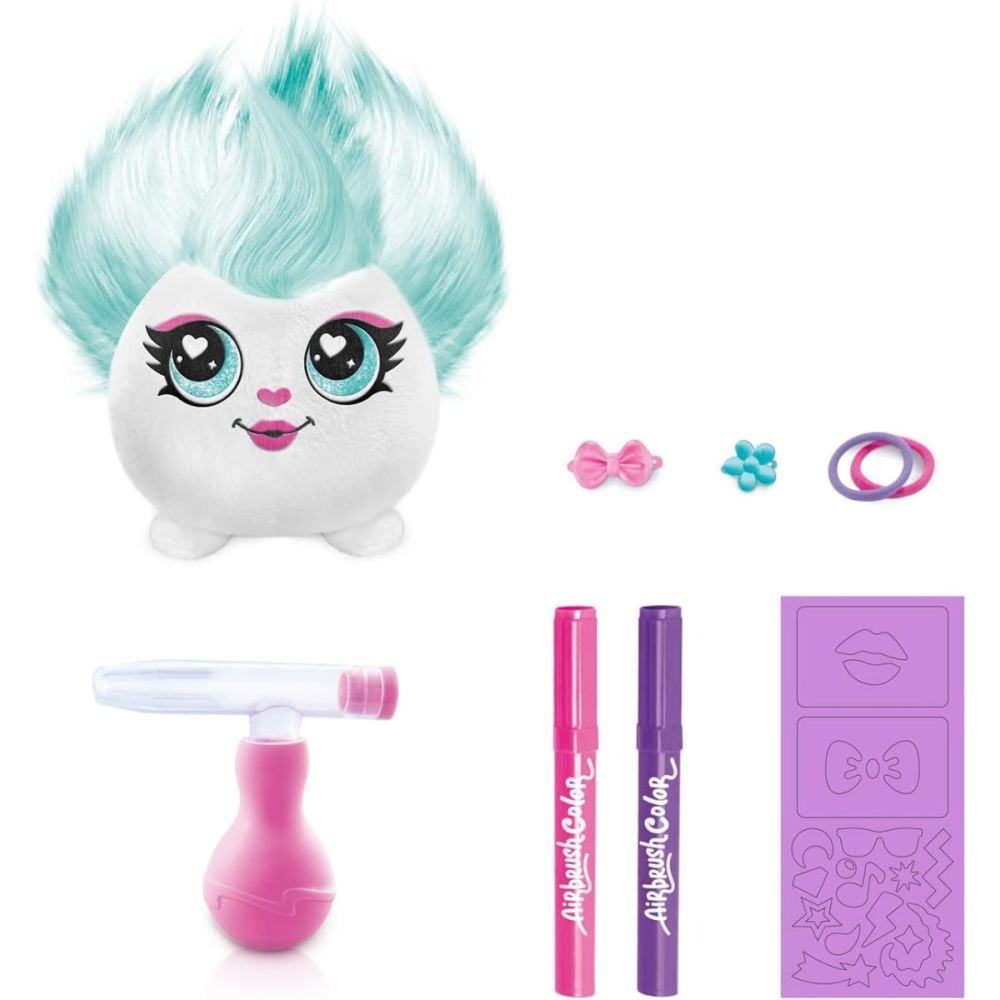 Jucarie de plus de colorat, Airbrush Plush, Mini Hair-iffic