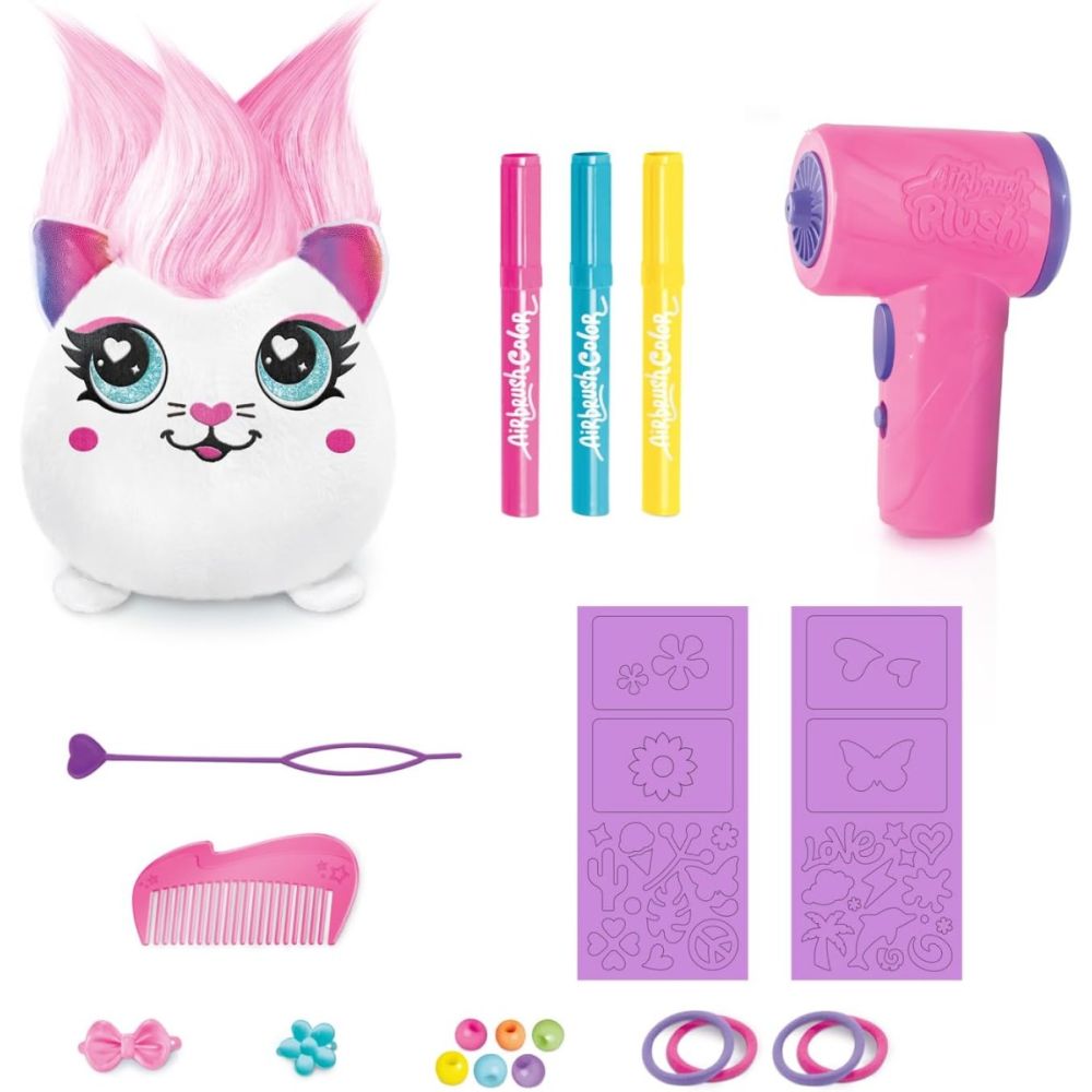Jucarie de plus de colorat, Airbrush Plush, Hair-iffic Squishy